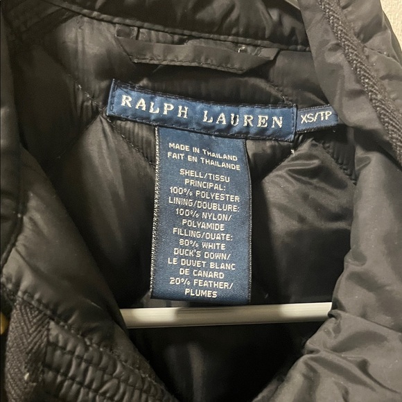 Ralph Lauren Black Quilted Utility Vest with Gold Buttons - Picture 2 of 2